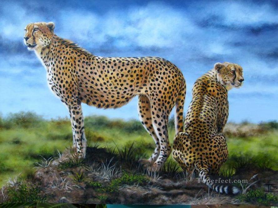 léopard 5 Peintures à l'huile